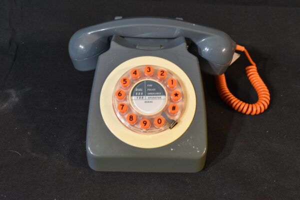 Bell ring desk phone (orange cord)