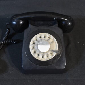 Black bell ring desk phone