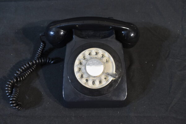 Black bell ring desk phone
