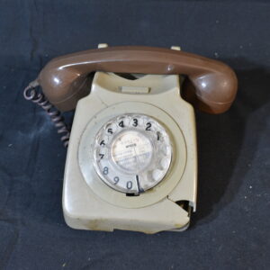 Brown bell ring desk phone