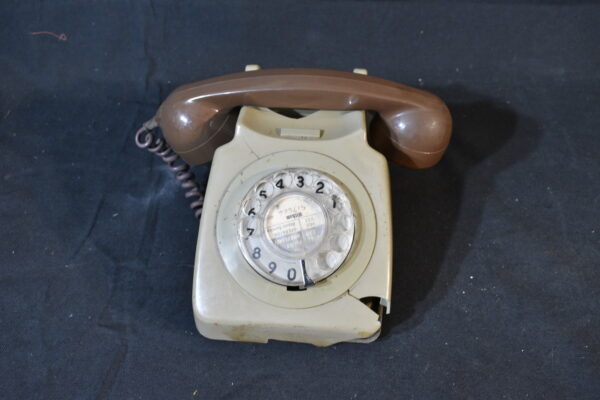 Brown bell ring desk phone