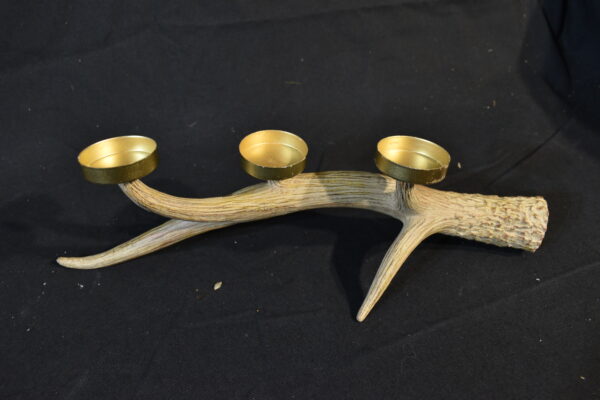Deer horn tealight holder
