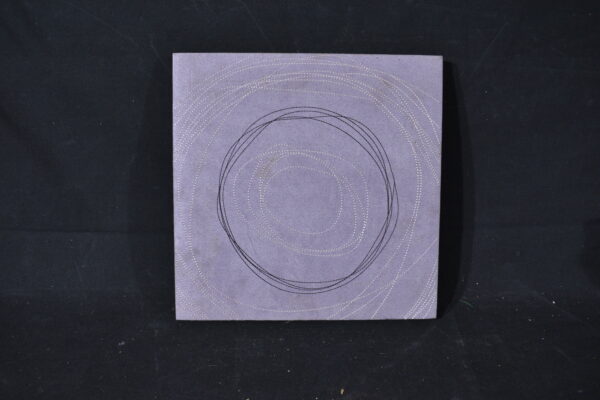 Purple fabric wall art