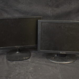 Black computer monitors
