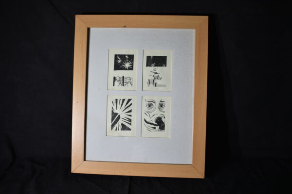 49 x 59            4 War Prints within single Frame