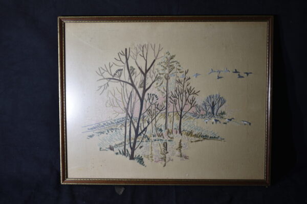 53 x 43 Embroidiery of Tree