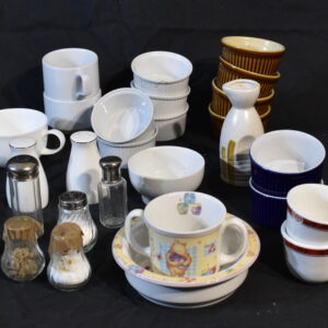 5 sets of Ramikins, Assorted salt & pepper, 2x Coffee cups, Whinnie the pooh breakfast set