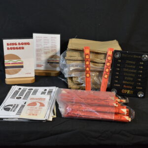 Brown paper bags, Chopsticks, Menus, business hours