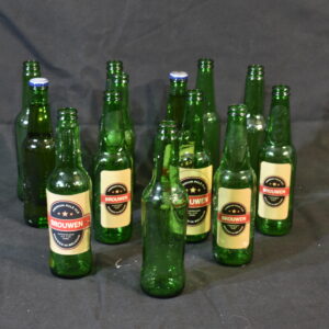 24x Green beer bottles