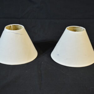 Lamp Shades - Pair Cream Cone Lamp Shades