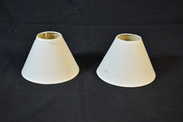Lamp Shades - Pair Cream Cone Lamp Shades
