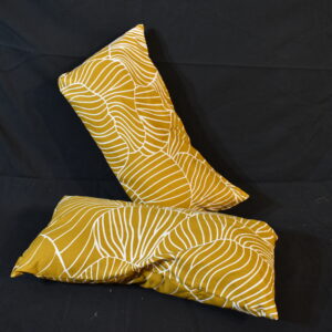 Yellow patterned pillow