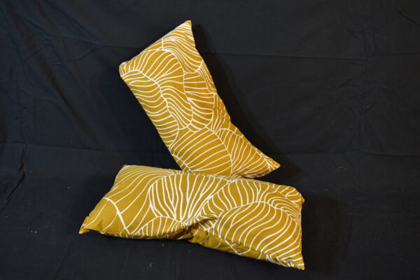 Yellow patterned pillow