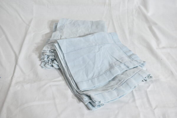 8x Pale Blue cloth napkins