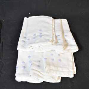 7x Napkin with blue spots