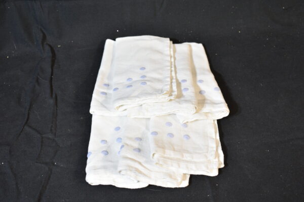 7x Napkin with blue spots