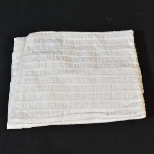 White ribbed pillowcase