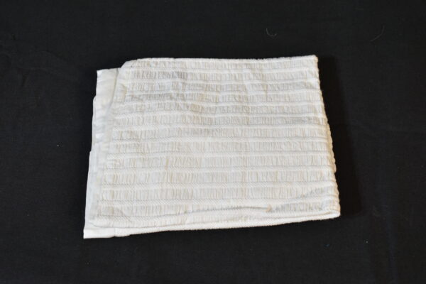 White ribbed pillowcase
