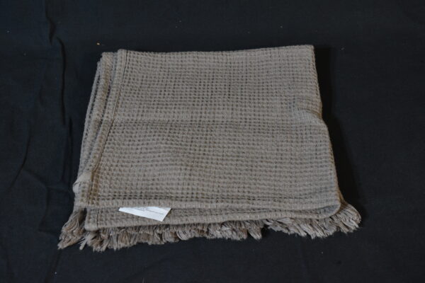 Brown squared tea towel