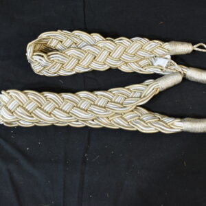 White & gold curtain tiebacks