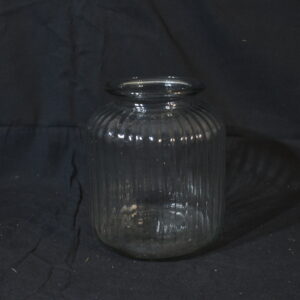 Wide glass vase