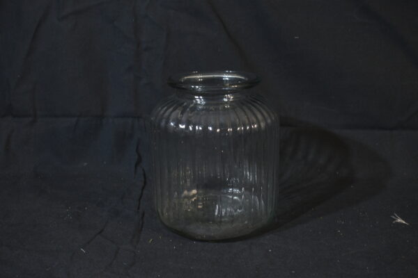 Wide glass vase
