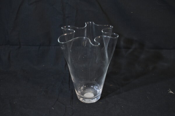 Wavey glass vase