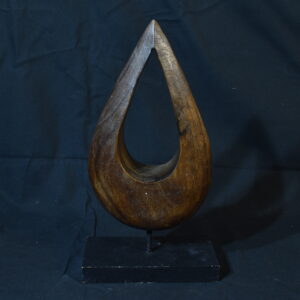 Wood droplet ornament