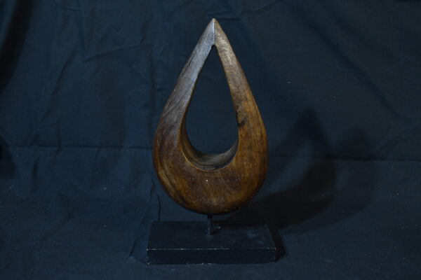 Wood droplet ornament