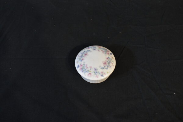 White china pot with lid