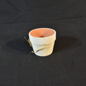 Cream flower pot
