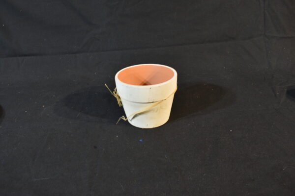 Cream flower pot