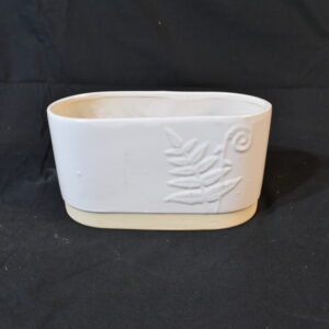 White rectangle pot