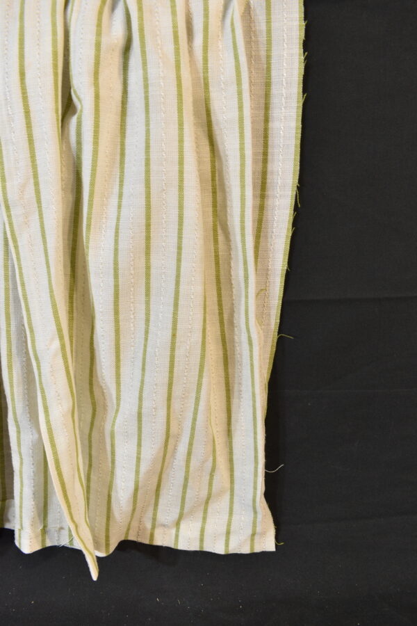 Green stripey curtain