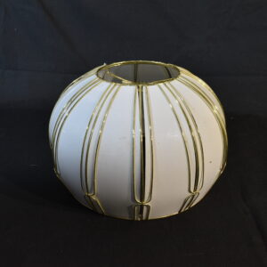Lamp Shade - White and gold dome lampshade