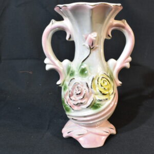 Pink floral vase