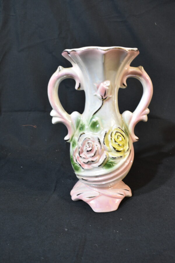Pink floral vase