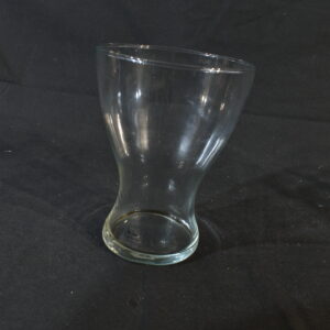 Glass hourglass vase