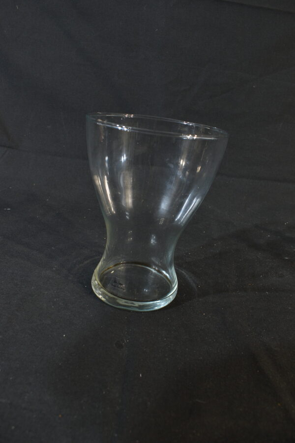 Glass hourglass vase