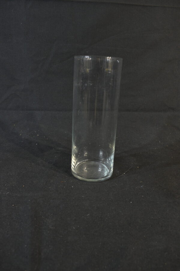 Tall straight glass vase