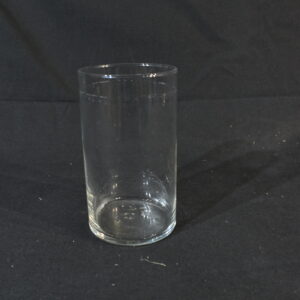 Short straight glass vase