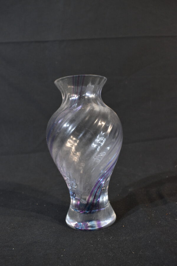 Glass swirl vase