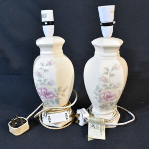 Lamps - Floral china lamp x2