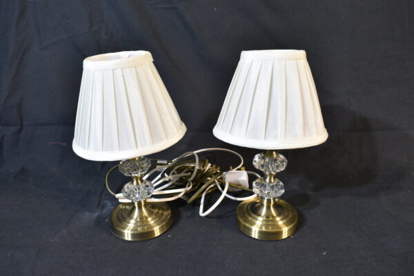 Lamps - 2x Crystal stem lamp