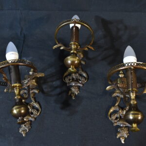 Lamps - 3 brass wall lights
