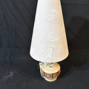 Lamp - Floral lamp with writing on shade