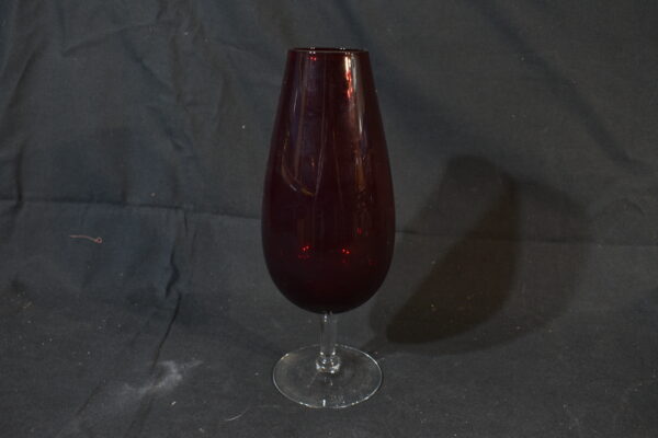 dark red stem vase