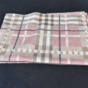 Pink checkered pillowcase