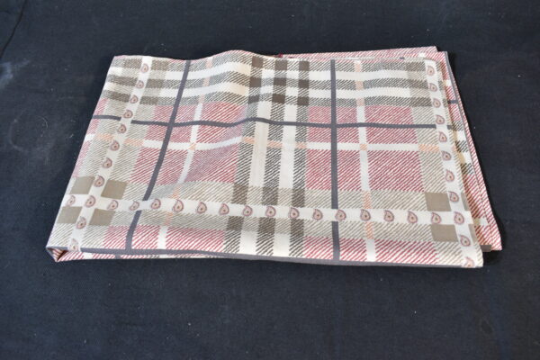 Pink checkered pillowcase