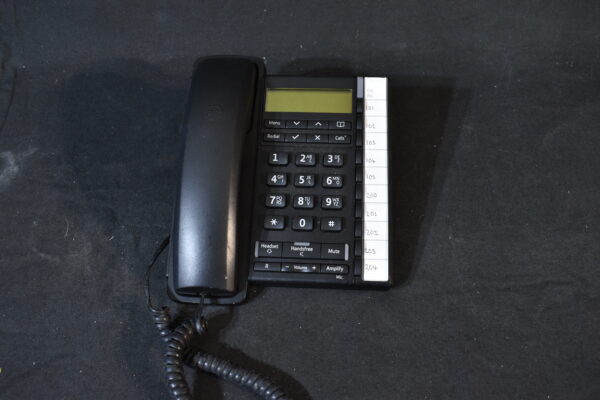 Black desk phone